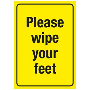 210x297mm Please Wipe Your Feet - Rigid